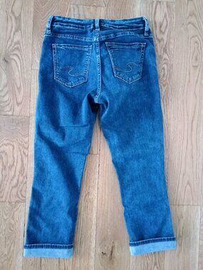 Silver Capri Jeans